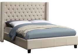 ashton beige linen queen bed best