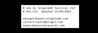 snigel ads txt 1 1 update what is