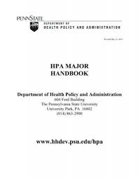 hpa major handbook department of health