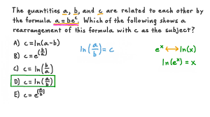 Rearranging An Exponential Formula