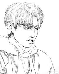 This is a colour portrait of jungkook. Bts Coloring Pages Print For Free 120 Unique Images