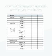 crafting tournament brackets key