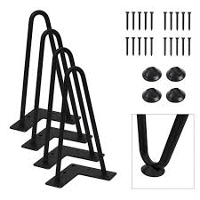 Assembly is easy and the metal part of the legs adjusts by unscrewing so you can adjust the table to not wobble if your floors. Orgerphy 8 Black Heavy Duty Hairpin Coffee Table Legs 4pcs Diameter 3 8 With