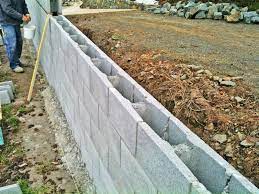 reinforced concrete block retaining
