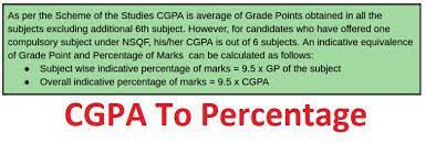 how to convert cgpa to percene