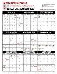 palm beach county calendar 2019