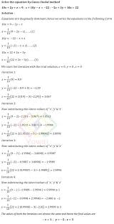 Gauss Siedal Method 10x 2y Z