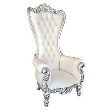 throne lounge chair silver leaf