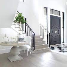 gray wash wood floors and railing