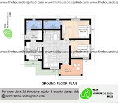 35 ft 2 bhk house plan under 1000 sq ft