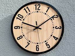 Large Wall Clock Bamboo Bruno With