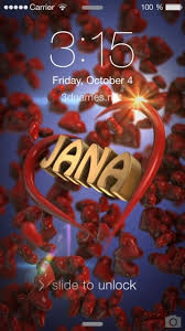 Hearts For Name Jana Name Wallpaper