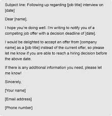 follow up email after interview