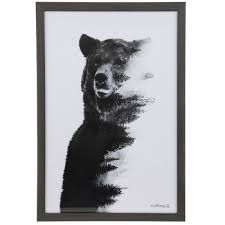 Forest Bear Framed Wall Decor Hobby