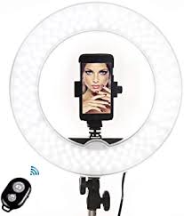 Amazon Com Socialite Ring Light 14 Dimmable Led Lighting Kit W Travel Bag For Youtube Webinar Social Media Photos Remote Controlled Studio Lights W 6ft Stand Works W Dslr Camera All
