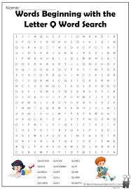 letter q 4 word search