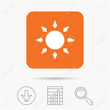 Sun Icon Sunny Weather Symbol Report Chart Download And Magnifier