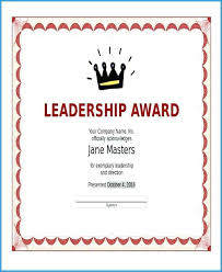 Leadership Certificate Template Hostingpremium Co