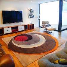 mid century brown modern designer rug