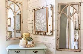 Distressed Wood Mirror Mirror Window