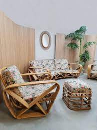 vine rattan bamboo living room set
