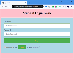 html login form javatpoint