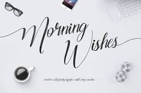 Morning Wishes Font Typeface Free Long Swash By Maulanacreative