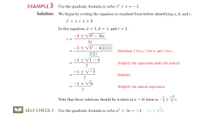 Solve Each Equation Using The Quadratic