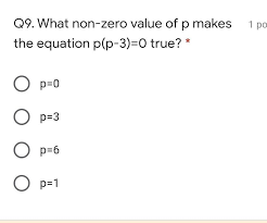 What Non Zero Value Of The P Makes The