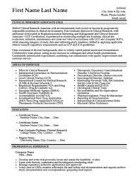 Clinical Research Associate Resume objectives are needed to     