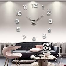 3d Frameless Wall Clock Modern Mute