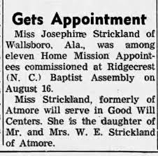 Miss strickland is a 15yo bay mare miss. Jo Strickland Appointed To Home Missions Newspapers Com