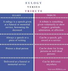 Home > letter templates > speeches and toasts > eulogy speech sample. What Is The Difference Between Eulogy And Tribute Pediaa Com