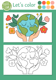 ecological coloring page for children