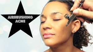 cover acne with airbrushing makeup