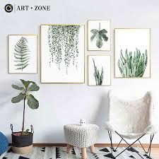 Art Zone Tropical Plant Leaves Canvas