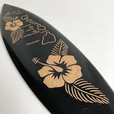 Hawaii Islands Surfboard Wall Art