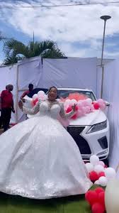 Christabel Egbenya excited as husband gifts her car on wedding day -  Gistlover