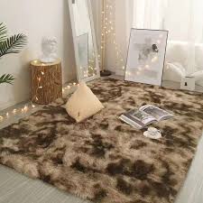 160x230cm dark brown fluffy rugs