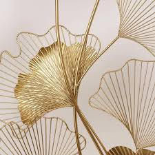 Gold Ginkgo Leaf Wall Hanging Decor