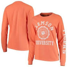 Details About Clemson Tigers Womens Oversized Comfort Colors University Seal Long Sleeve