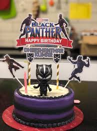 Grab your paintbrush and dip it into the silver luster dust. Black Panther Cake Topper Set Shopee Malaysia