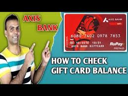 check axis bank gift card balance