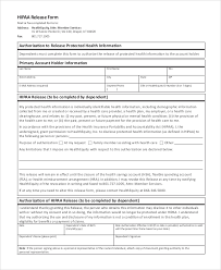 Sample Hipaa Release Form 8 Examples In Pdf Word