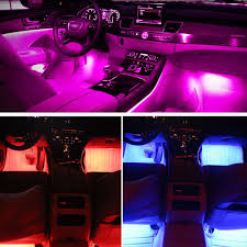 Us Led Rgb Color Interior Car Interior Neon Light Kit Accent Lighting Ebay