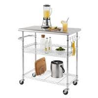 Kitchen carts come in a variety of colors and styles so you can find the one that most naturally blends with your kitchen. Buy Kitchen Carts Online At Overstock Our Best Kitchen Furniture Deals