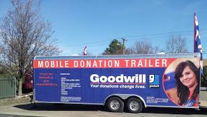 mobile donation trailer clothing