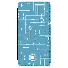 Pcb schematics for pads layout viewer. Image Of Blue And White Circuit Board Pattern For Computers Apple Iphone 7 Plus Leather Flip Phone Case Walmart Com Walmart Com