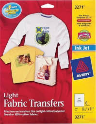 Avery 3271 Inkjet Light Fabric Transfer Paper 8 1 2 X 11 6 Pack At Staples T Shirt Transfers Transfer Paper Avery Printable