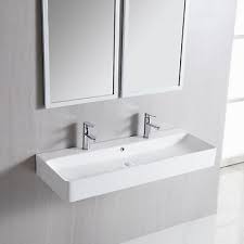 Ceramic Trough Sink White Vessel Sink